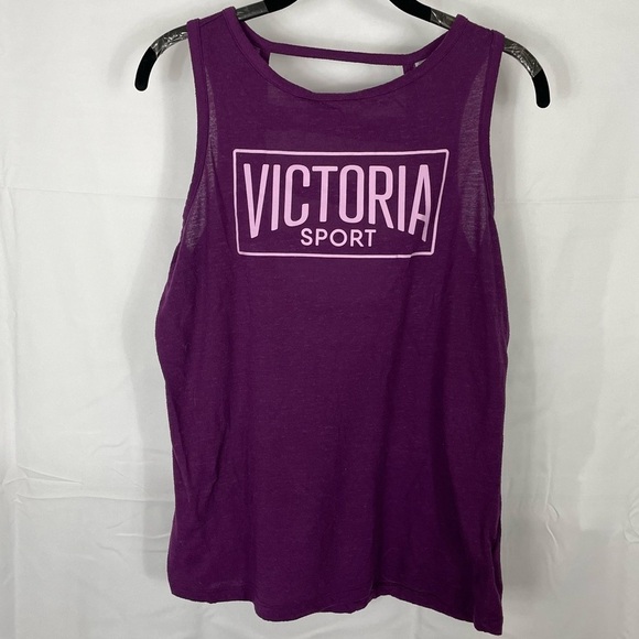 Victoria’s Secret Sports Tank Top Sleeveless Workout Shirt Strappy Back U-Neck - Picture 1 of 7